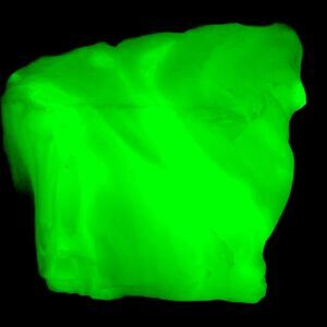 Milk Glass Swirl‎ Art Glass Cullet Glowing Uranium Manganese Slag Glass #5GX17